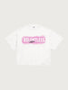 Relentless Distressed Crop T-shirt -White