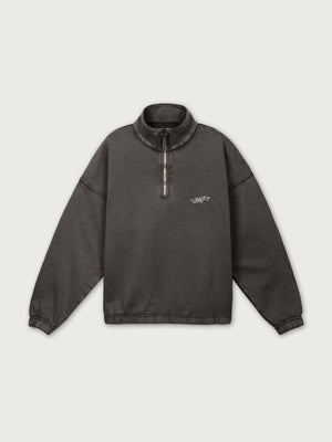 Charge Graffiti Half-Zip Jumper - Washed Grey