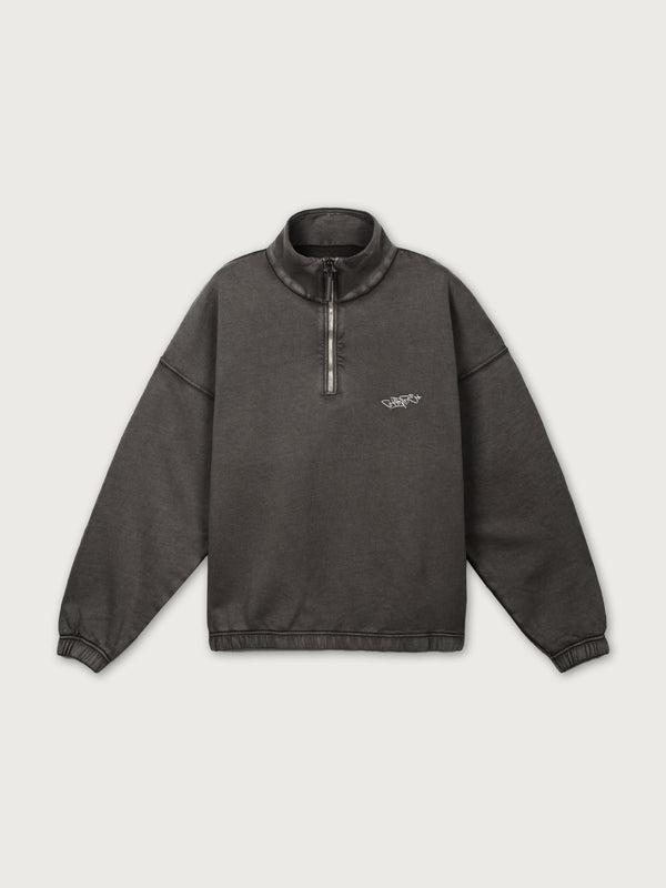 Charge Graffiti Half-Zip Jumper - Washed Grey