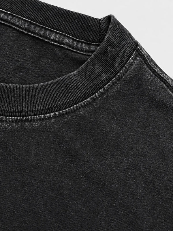 Good Morning T-shirt – Washed Black & Lavendar