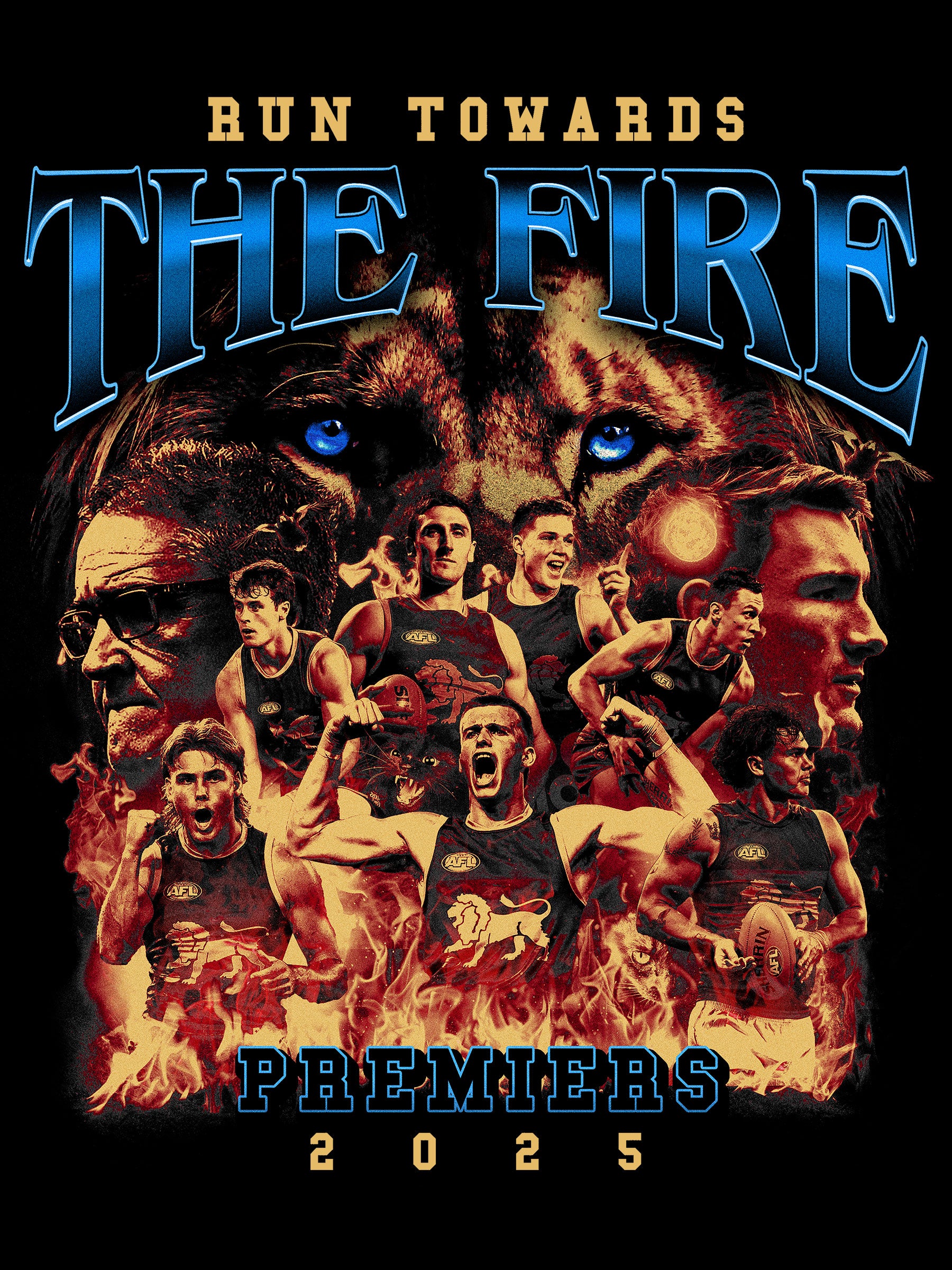 Run Towards The Fire Premiers 2025 T-shirt - Black