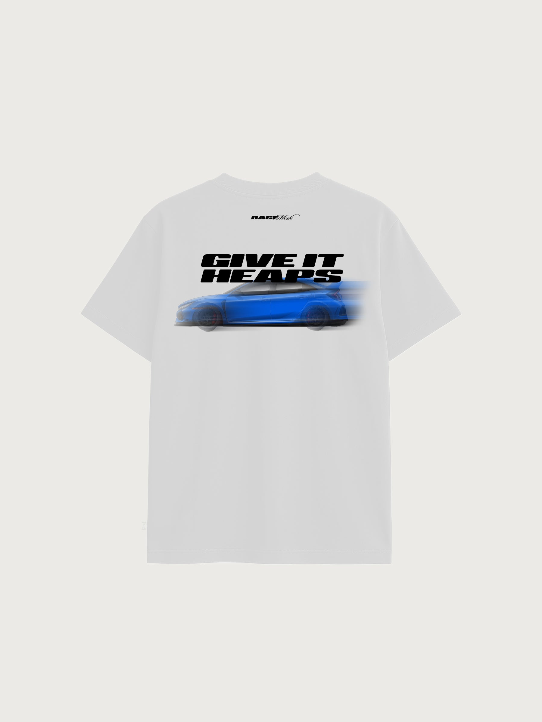 Race Mode - Give it heaps T-Shirt - Championship White