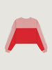 Sportline Crop Sweater - Blush/Racing Red