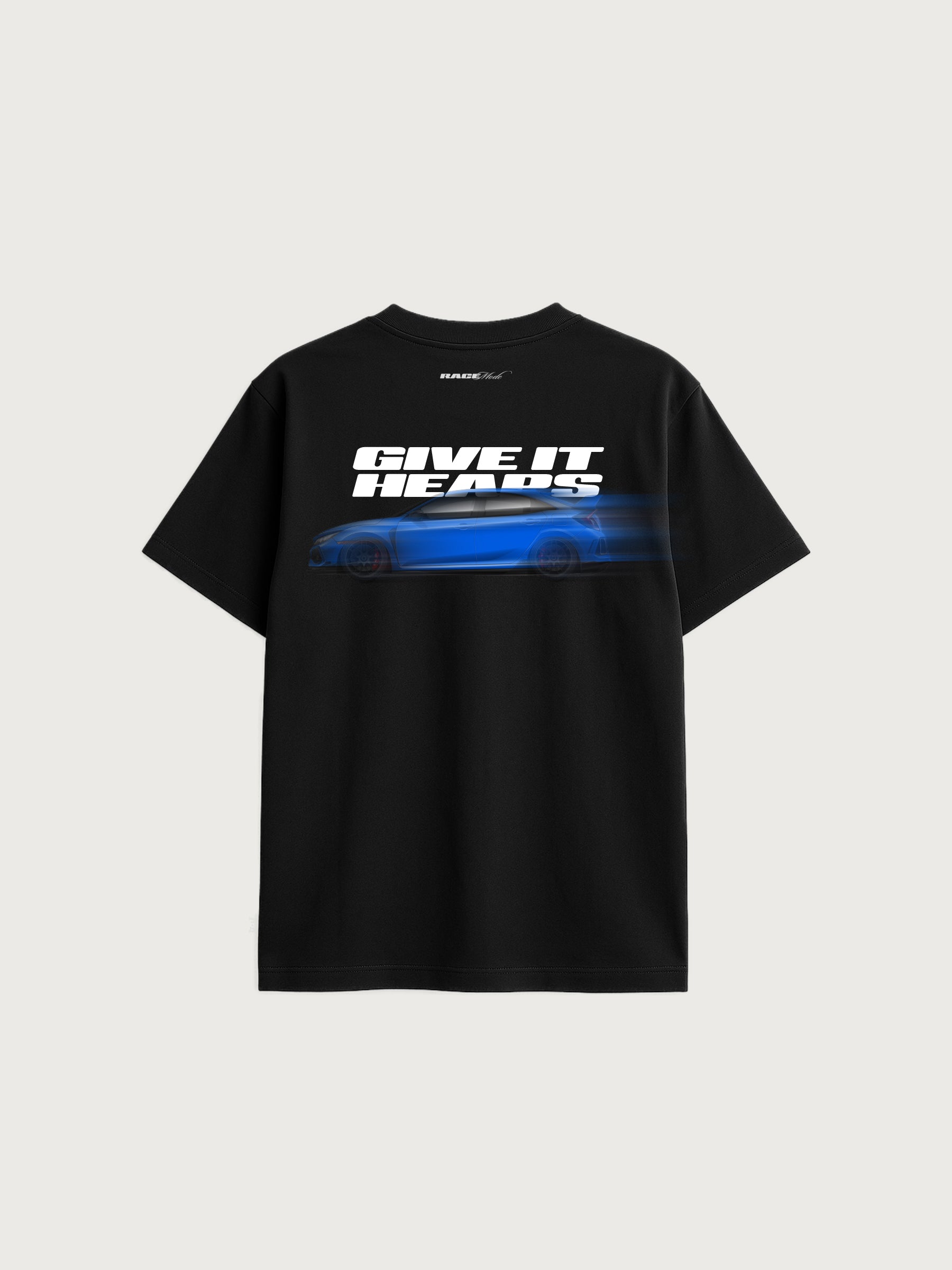Race Mode - Give it heaps T-Shirt - Crystal Black