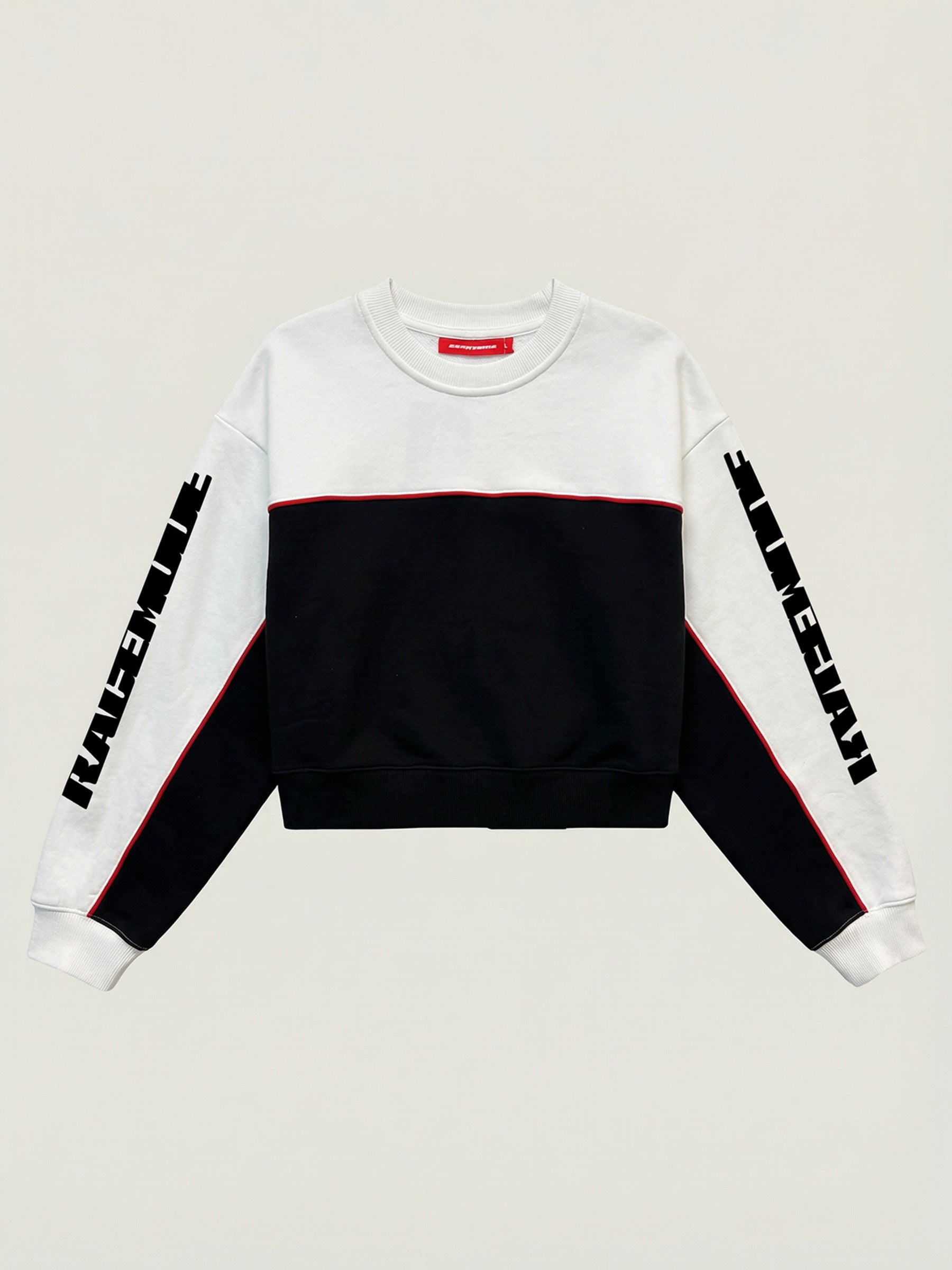 Sportline Crop Sweater - Championship White/Crystal Black