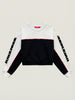 Sportline Crop Sweater - Championship White/Crystal Black