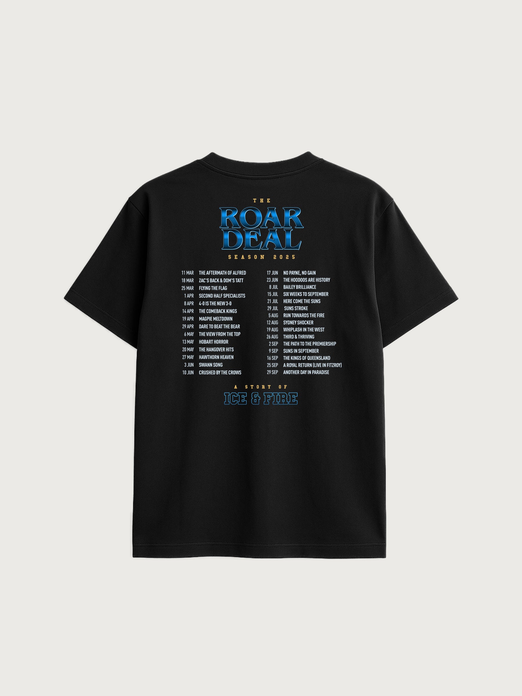 Run Towards The Fire Premiers 2025 T-shirt - Black