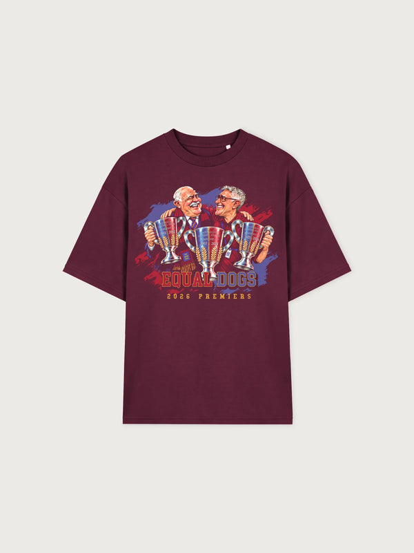 Equal Dogs T-shirt - Maroon